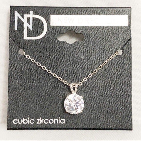 New Directions Cubic Zirconia Pendant Necklace NOC - Picture 1 of 9